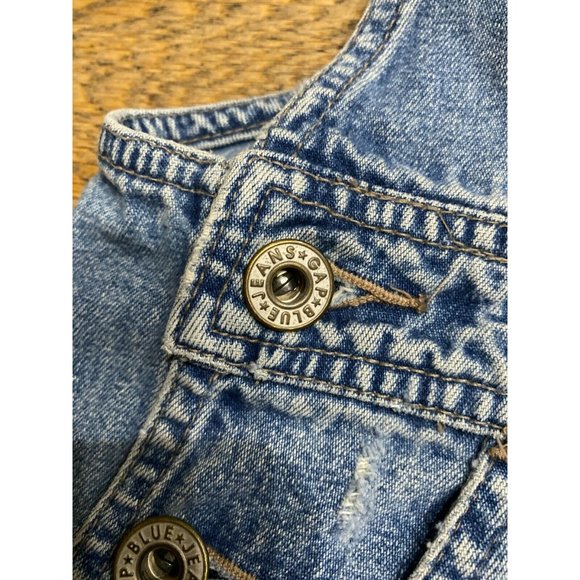 LF Furst of a Kind Denim Distressed Overalls OS/M - Picture 4 of 7